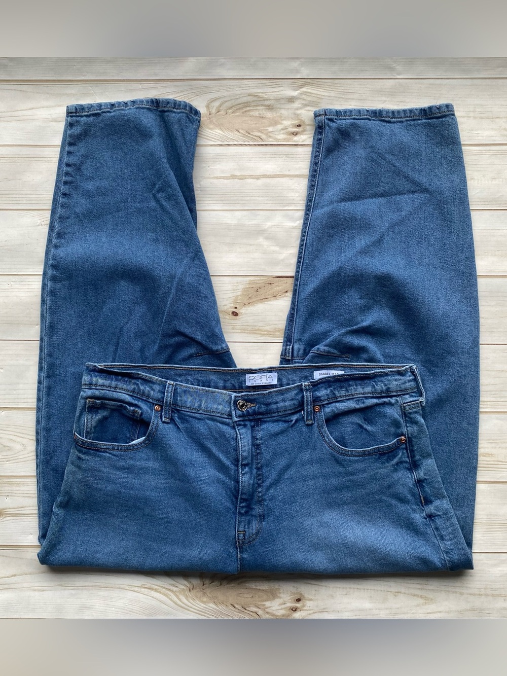 Sofia medium wash high waist barrel jeans fall winter trendy fashionable 16
